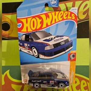 HotWheels Audi 90 Blue Race Collector Car.